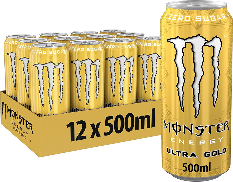 Monster Ultra Gold Juicy Pineapple 500ml (Pack of 12)