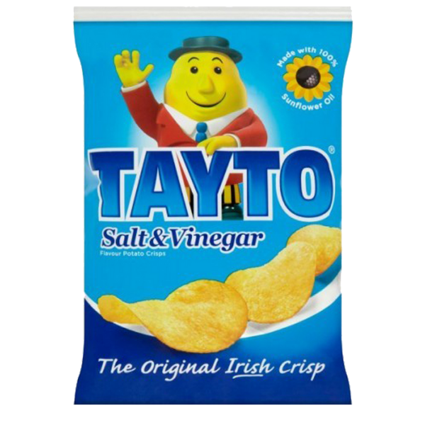 Box Of Tayto Salt And Vinegar | Box Of 50 Packets (45g)